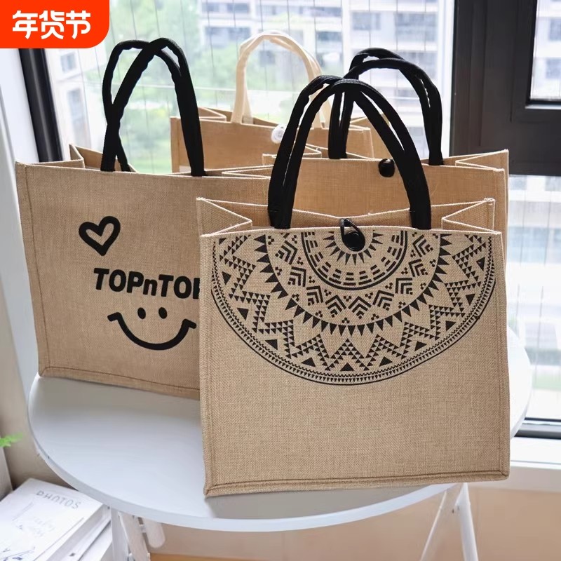 帆布包包大容量麻布手提袋女妈咪包上班通勤托特包手提包购物袋