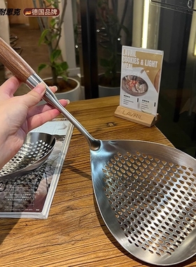 优质不锈钢大漏勺厨房家用漏网勺捞面油炸饺子捞勺专用笊篱