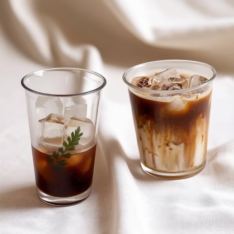 透明玻璃杯高颜值美式手冲咖啡杯子冷饮果汁杯加厚敞口饮品杯家用