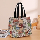 帆布包卡通外出防水大容量新款 手提包饭盒拎包上班手提袋便当 时尚