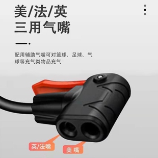 高压打气筒便携式自行车带气压表气瓶手动落地式通用充气泵