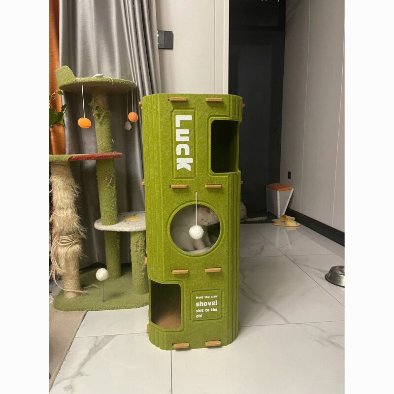 多层钻洞猫窝猫爬架耐磨树洞猫屋双层抓板三层可移动树洞猫窝四季