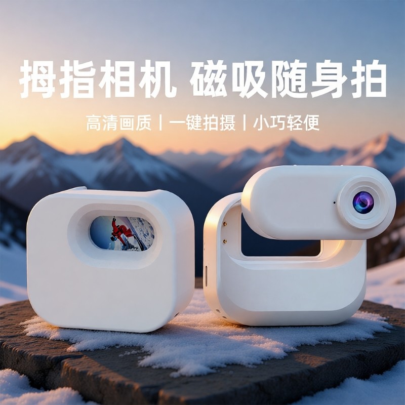 拇指运动相机超长续航相机骑行高清运动摄像机电动车记录仪摩托车