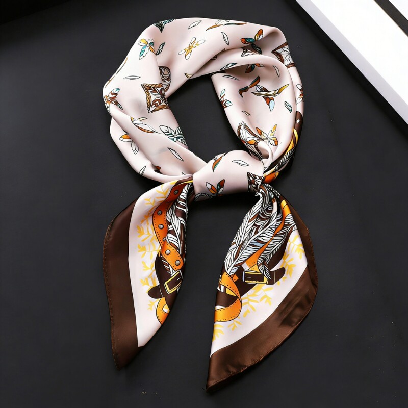 新款丝巾时尚百搭高级感女士职业领巾缎面围巾小方巾绑包