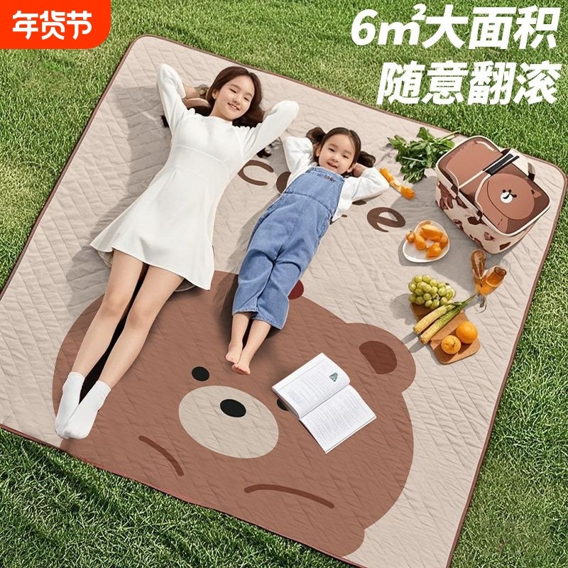 加厚公园野餐垫防潮垫露营垫加大草坪超声波帐篷内垫防水户外地垫