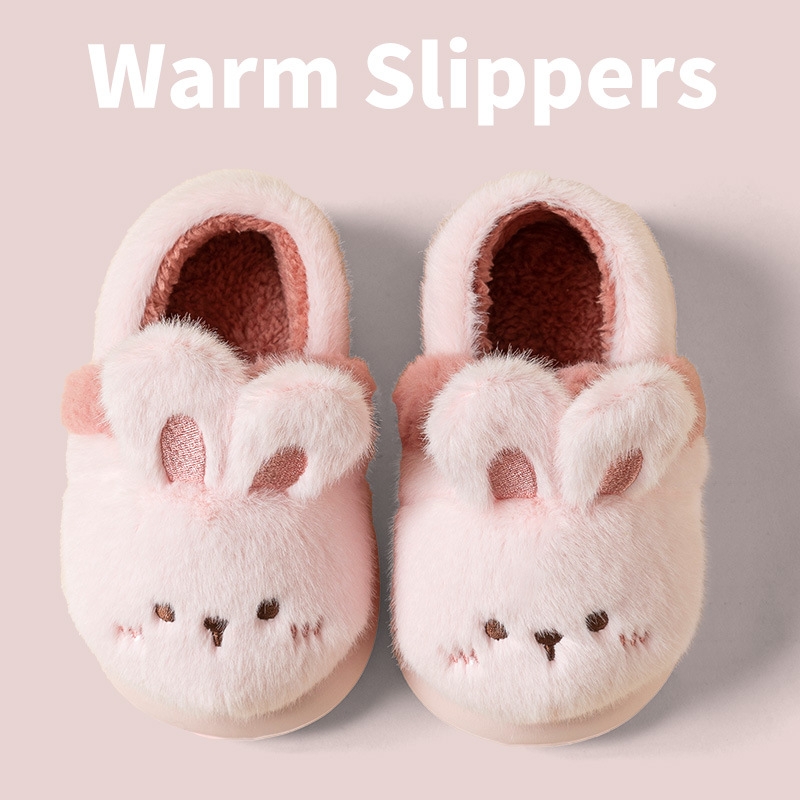 儿童棉拖鞋秋冬季新款居家室内保暖卡通男女中小大童宝宝新款包跟