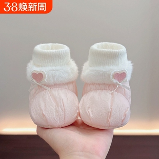 冬季婴儿鞋子宝宝0-1岁男女新款卡通软布底加绒保暖加厚保暖棉鞋