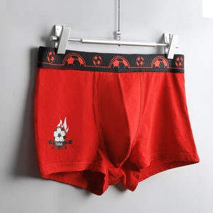 薄款 男生夏季 棉质平角四角短裤 头运动潮流鸿运个性 衩 男士 底裤 内裤