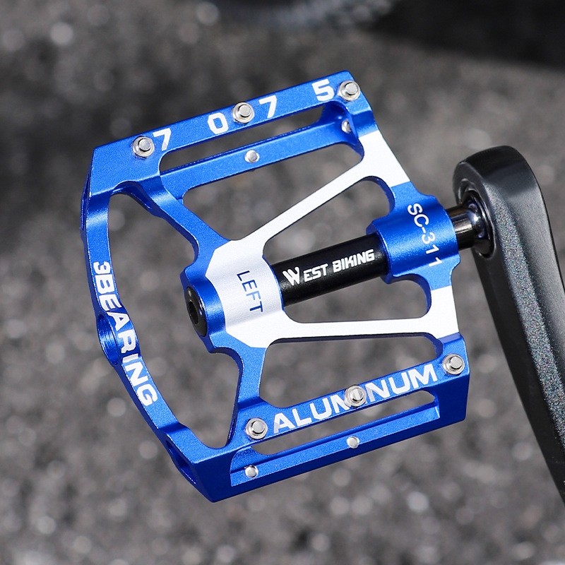 西骑者山地自行车脚踏 铝合金三培林脚踏 轻量培林轴承脚踏板骑行