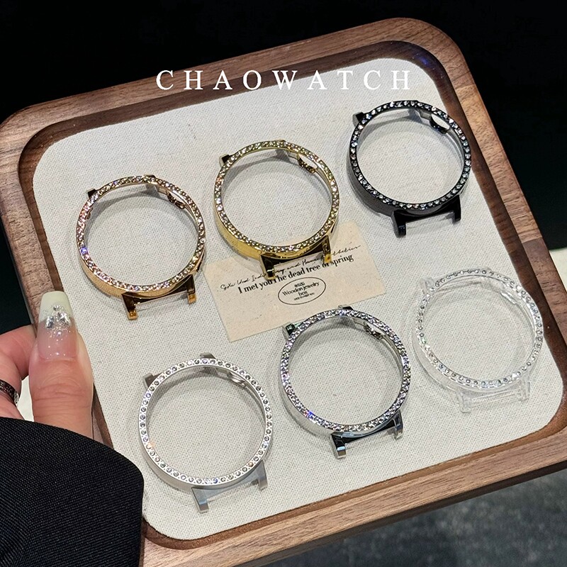 闪钻镂空适用小米watchs5保护壳小米手表s5新款女款xiaomis4智能手表硬壳eSIM版配件高级感单钻镶钻保护套图片