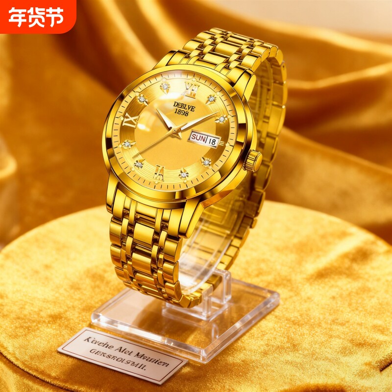 手表瑞士名表正品全自动机械风石英表商务高级感夜光防水时尚钢带