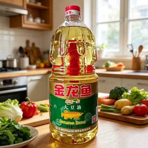 食用油【金龙鱼】精炼一级大豆油1.8L单桶装家用烹饪炒菜桶装
