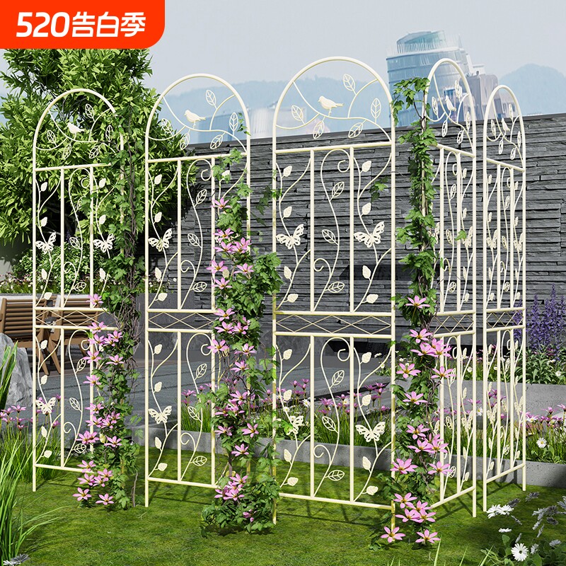 爬藤架植物花架户外花园庭院栅栏铁艺支架高级承重固定打造艺术
