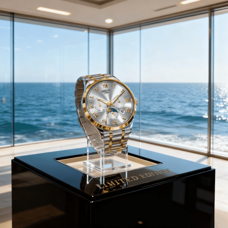 男款手表全自动非机械表钢带商务防水石英腕表高级感男士正品名牌