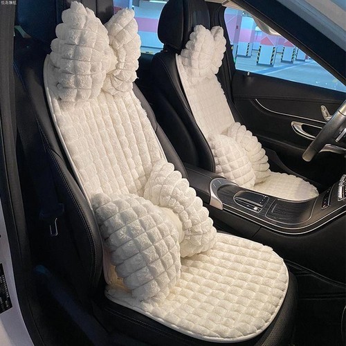 汽车通用座垫冬季毛绒女神车内座椅网红简约座椅垫轻奢椅垫三件套