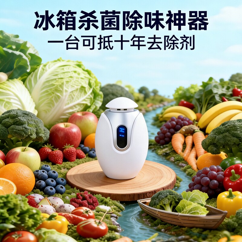 冰箱除臭器杀菌去异味家用空气净化器分解农药食物保鲜厨房除味器