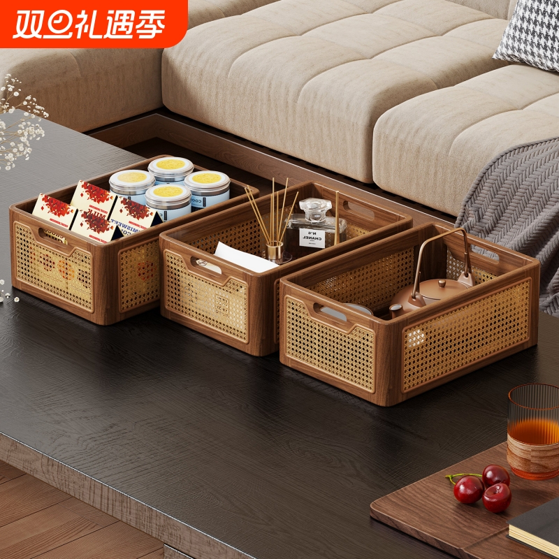 实木收纳筐居家橱柜收纳盒厨房