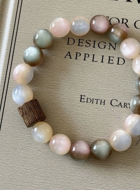 森系高颜值ins气质小众女款手串手链2025年新款爆款复古粉棕玫瑰