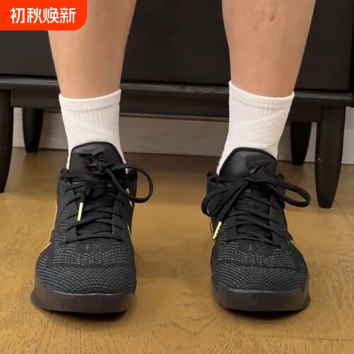 科比 11圆头系带时尚减震舒适时尚潮流男鞋低帮运动实战篮球鞋