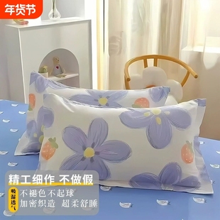 多样式枕套48x74cm一对装单双人枕头套成人大号学生宿舍牛奶绒