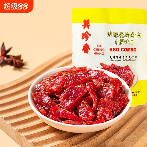 美珍香多形肉干零食烧烤猪肉100g非肉脯办公室休闲小吃新加坡解馋