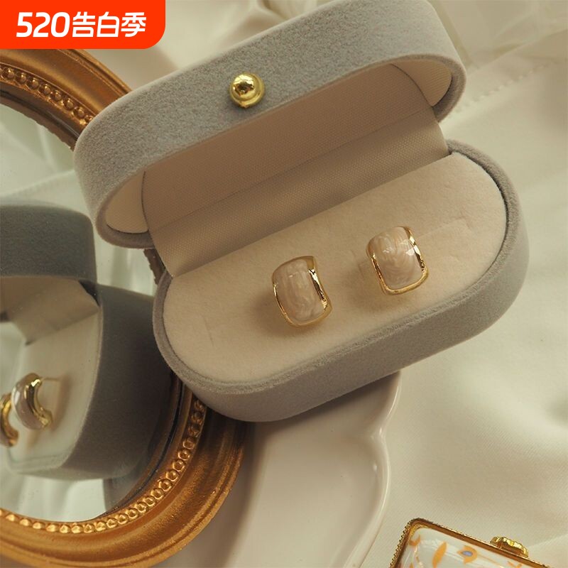 s925银针小巧精致设计感耳钉2021年新款潮设计款耳环女
