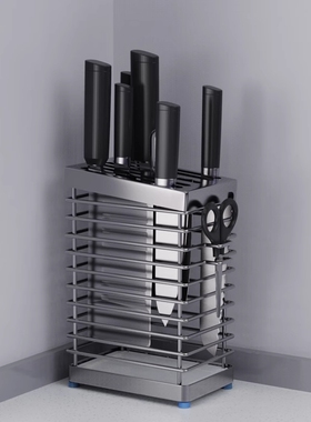 厨房刀架刀座菜刀架置物架家用沥水台面放水果刀剪刀菜刀具收纳架