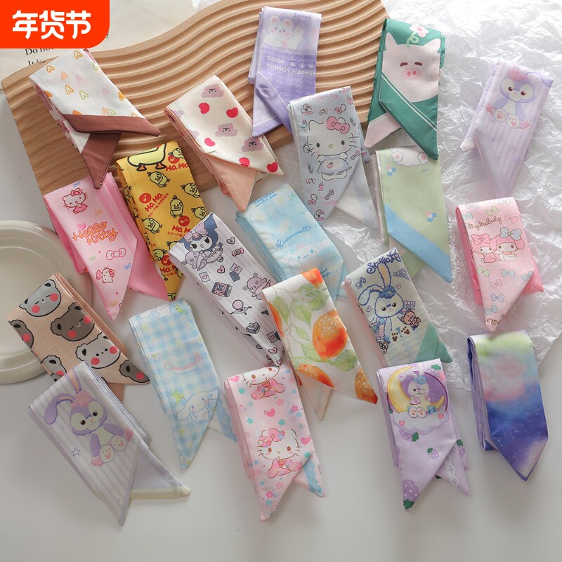 四季通用卡通装饰发带扎马尾编发飘带多功能礼盒配饰女童丝带冬季