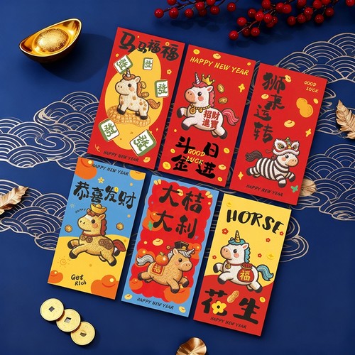 2026马年红包春节压岁包平面刺绣