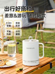 烧水壶300w养生杯一体0.8升小型电热水杯宿舍烧水杯 小功率便携式