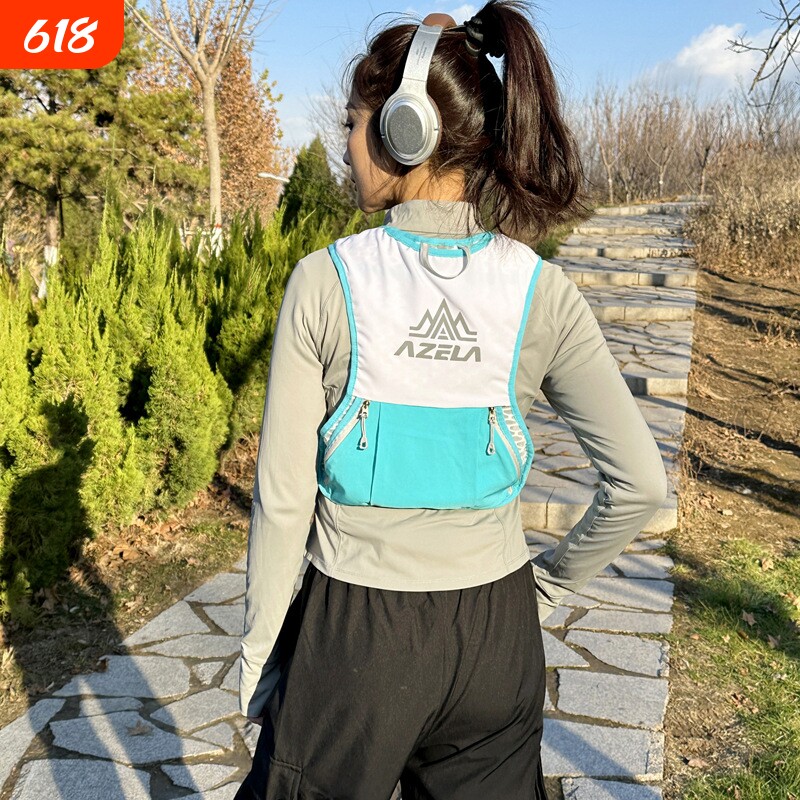 阿泽拉登山马甲包女轻便运动骑行双肩包徒步长跑收纳包健身小背包