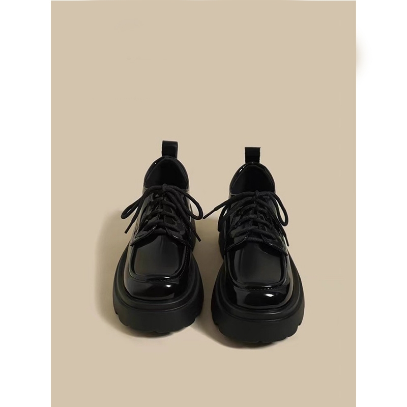 黑色百搭法式厚底高跟玛丽珍小皮鞋女2025新款夏季配裙子单鞋粗跟