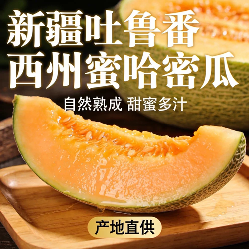 正宗新疆哈密瓜西州蜜25号新鲜水果应当季网纹吐鲁番甜瓜整箱包邮