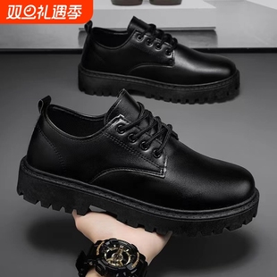 秋季 男款 2024休闲商务新款 英伦风大头潮鞋 防水 男士 马丁靴男鞋 皮鞋