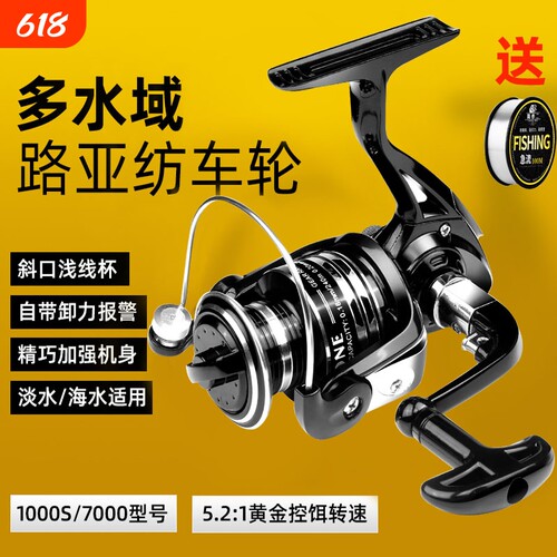 不锈钢纺车轮路亚远投全金属