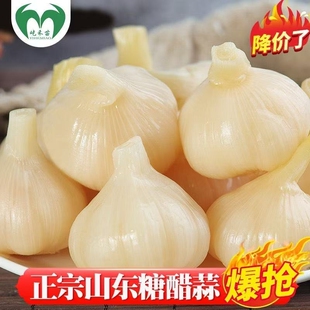 糖蒜头糖醋蒜腌大蒜山东新鲜大蒜咸菜下饭菜糖醋泡蒜糖蒜酱菜腌制