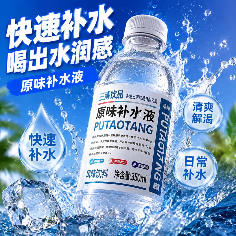 网红葡萄糖补水液350ml瓶饮品军训酸甜饮料整箱电解质瓶装原味