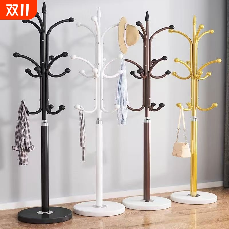 衣帽架落地卧室挂衣架立式衣服架子客厅挂包架家用晾衣架承重金属