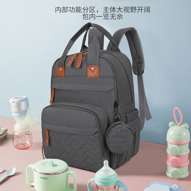大容量妈咪包多功能便携宝妈收纳双肩包外出轻便妈妈多隔层母婴包