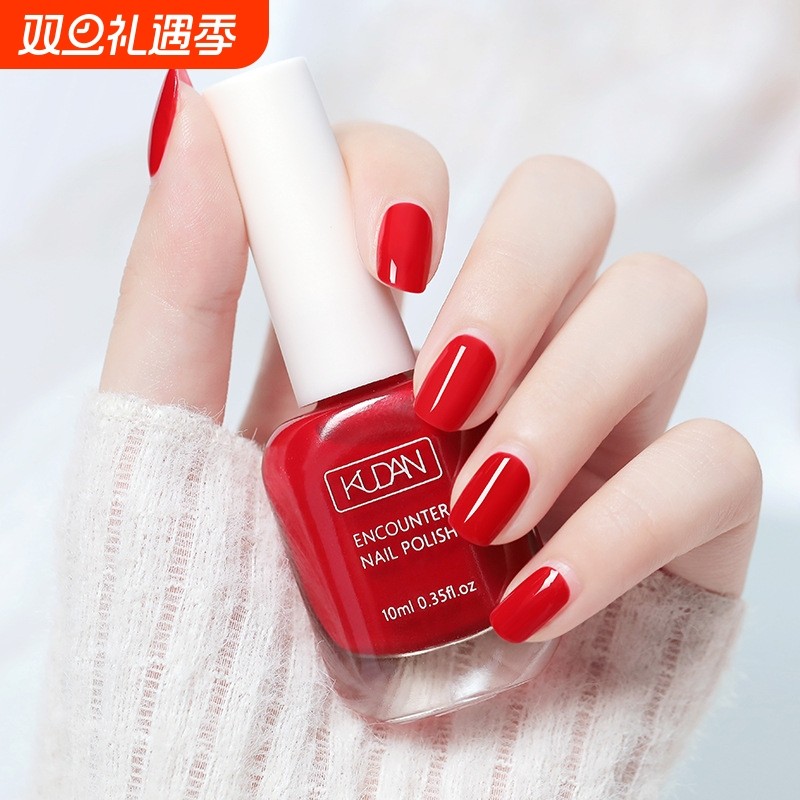 水性指甲油彩色10ml免烤持久60秒快干粉色红色黑色显白易撕拉透