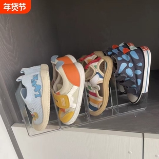 儿童鞋柜透明宝宝家用简易磁吸鞋子收纳神器鞋架子鞋免安装塑料