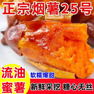 山东烟薯25号蜜薯糖心红薯新鲜10斤番薯农家沙地烤地瓜农科院山芋