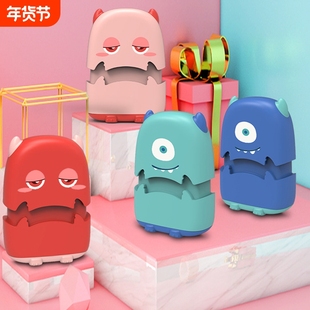 怪兽款卡通可爱幼儿园姓名印章清晰不掉色防水学生衣物签名盖章标记图案小孩免缝衣服