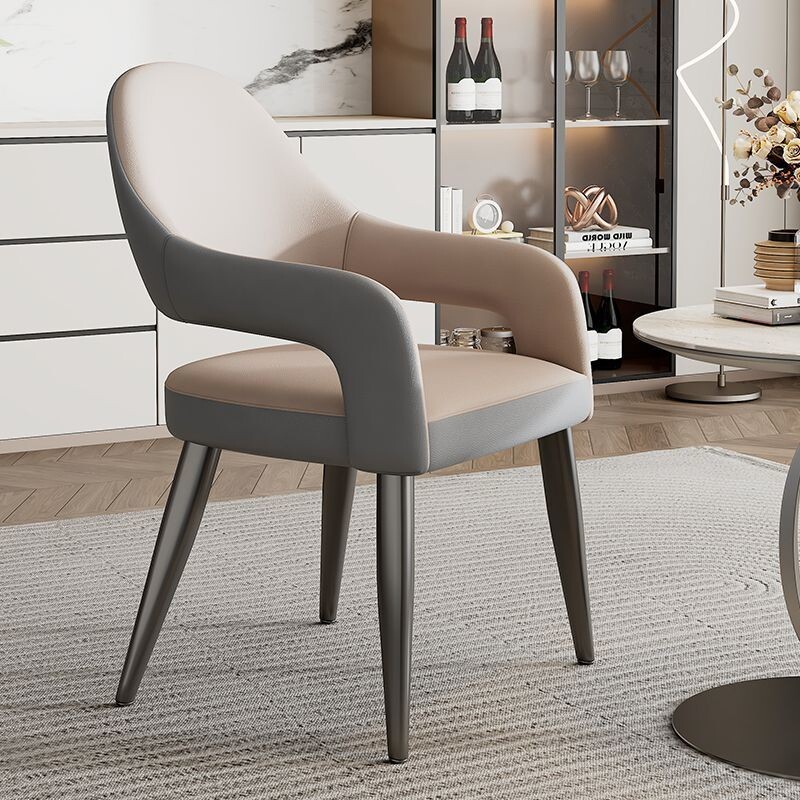 c意式简约轻奢家用舒适餐桌椅子北欧酒店餐厅休闲餐椅洽谈皮质现