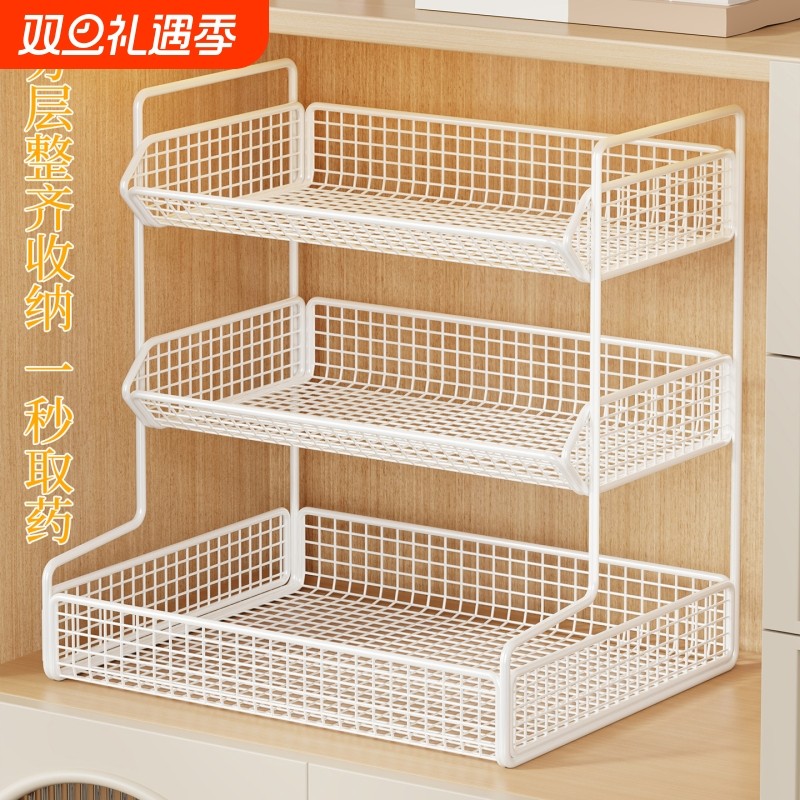 桌面医药箱家用柜内药品置物架药瓶整理神器大容量医用分层展示架