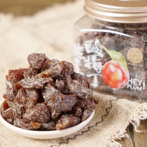 泉利堂正品酵素酸梅丁228g无核梅子话梅条干梅肉蜜饯果脯酸甜果干