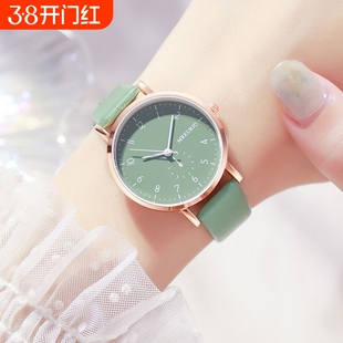 学生手表女款考试专用高颜值女生初中生高中生简约防水静音指针式