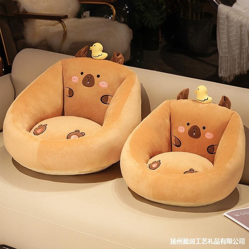 卡皮巴拉蒲团坐垫卡通加厚飘窗垫懒人地上榻榻米沙发地垫批发工厂