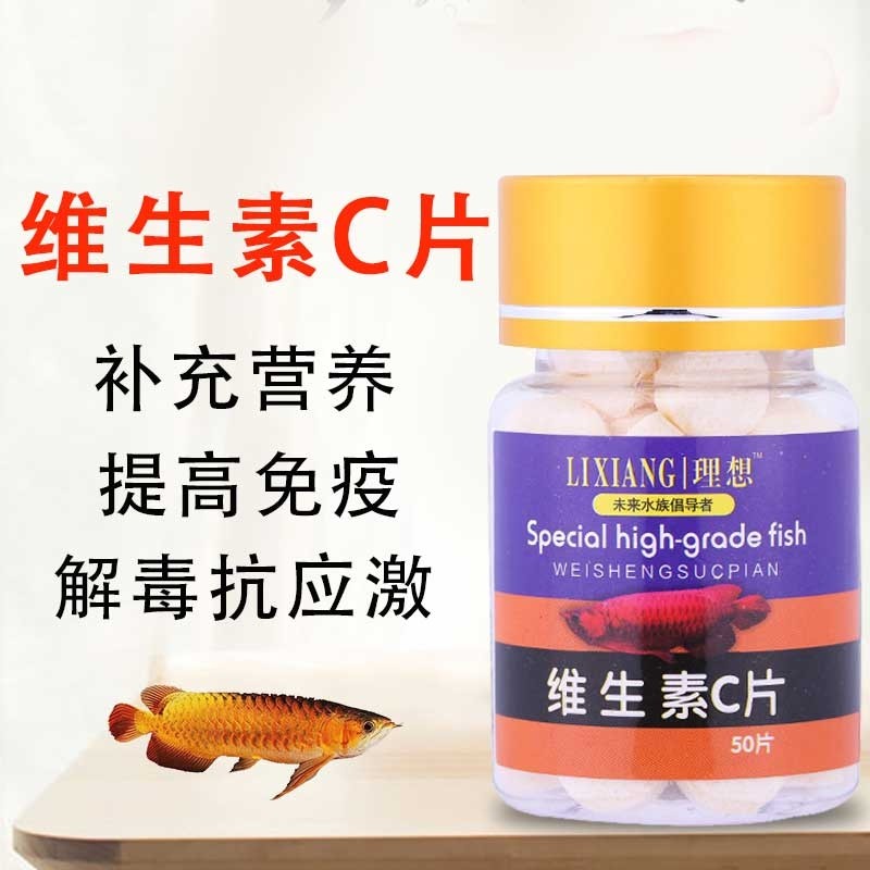 观赏鱼维他命龙鱼鹦鹉鱼锦鲤增色增艳增强体质鱼用维生素VC