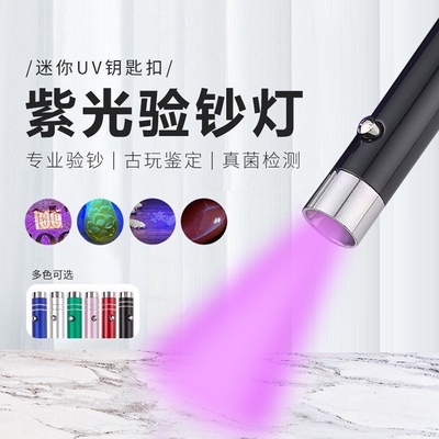 迷你验钞灯小型手持验钞机照钱检测食物紫外线荧光剂紫光灯鉴定